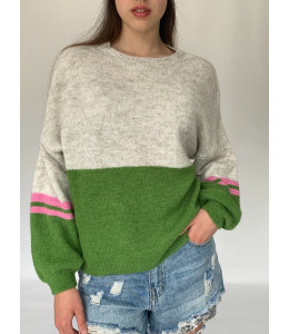 Combo Round Neck Knit